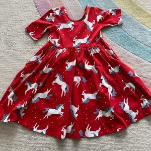 Hanna Andersson Girls Unicorn Swing Dress